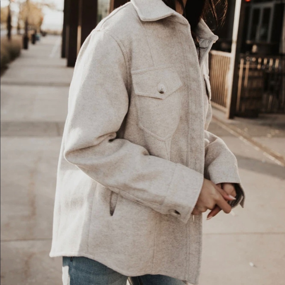 Oversized shirt jacket